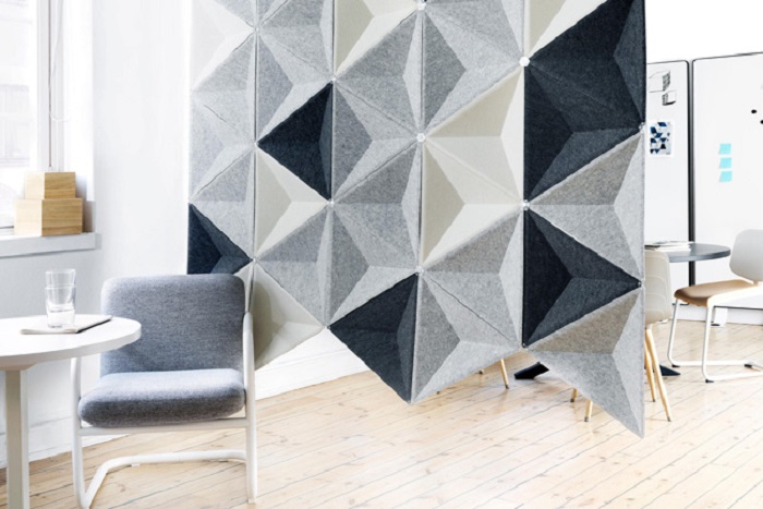 طراحی پارتیشن اداری با پنل های آکوستیک پارچه ای