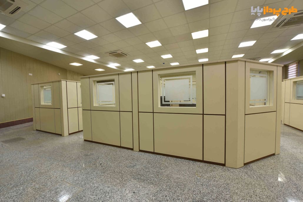 پارتیشن اداری ام دی اف و شیشه